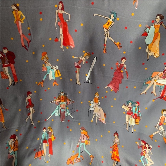 HERMÈS LES PARISIENNES DE KIRAZ SQUARE SILK SCARF - Picture 4 of 8